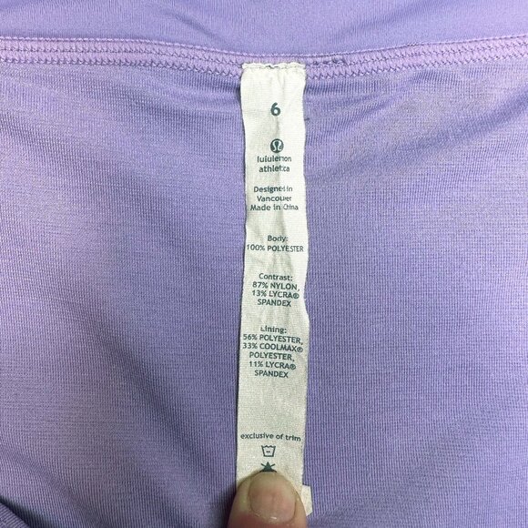 Lululemon Run Speed Short Plaid Pattern Sz6 DEFECT - Picture 9 of 16